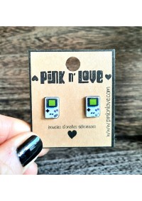 Boucles d'Oreilles Pink n' Love - Game Boy